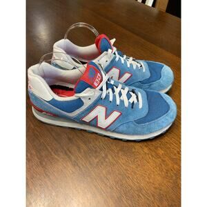 New Balance 574 Classic Tennis Shoe Sneakers Men 10.5 Blue Athletic Comfort